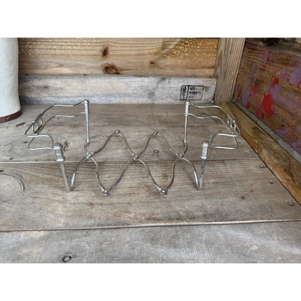 Vintage ROSTI Expandable Chrome Trivet Casserole Dish Holder - expands 8" to 18"